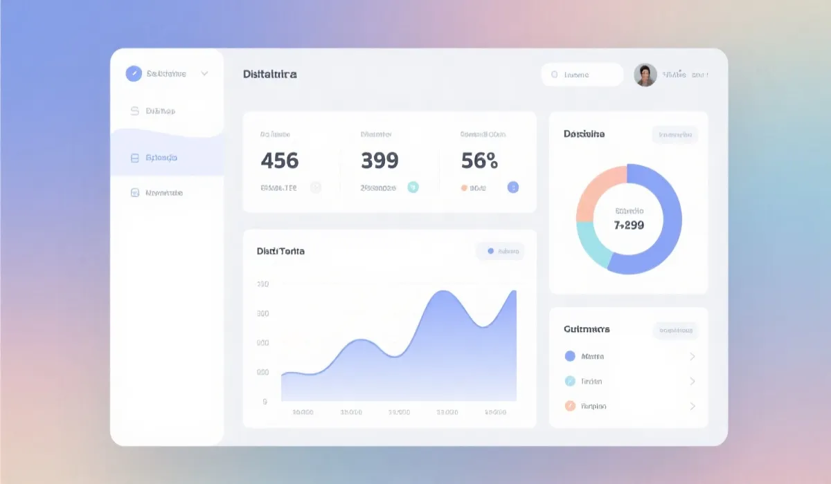 数据仪表盘示意图